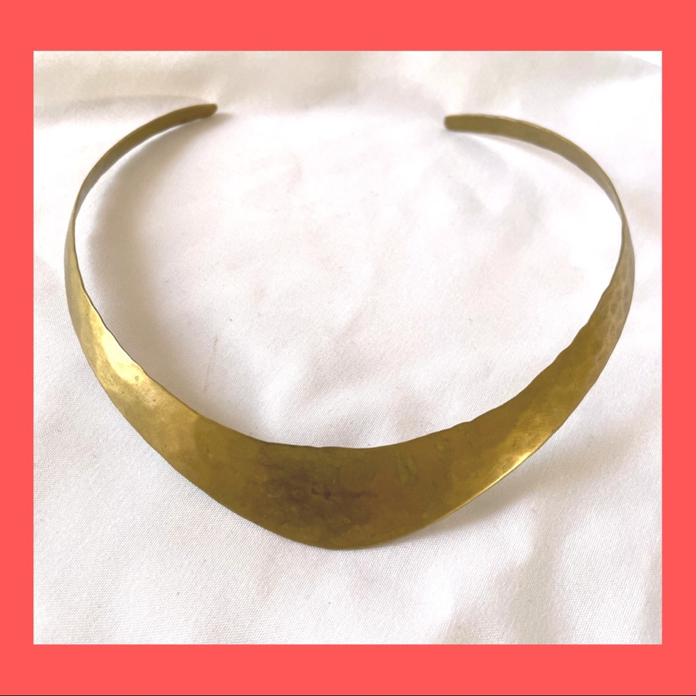 Brass choker necklace